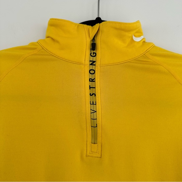 Nike Livestrong 1/4 Zip Dri-Fit Yellow Size Women's Large - Picture 7 of 7